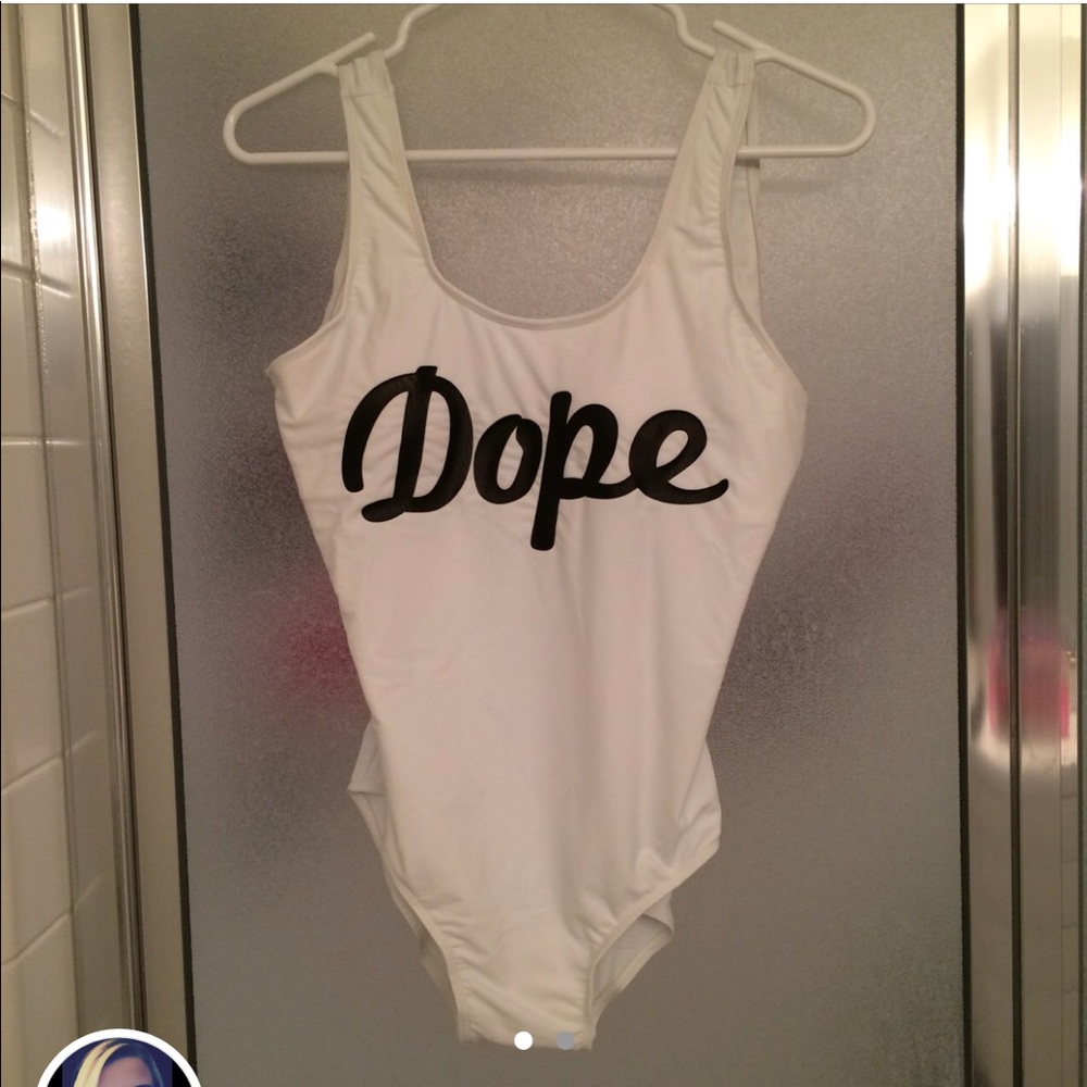 White Dope One Piece Swimsuit